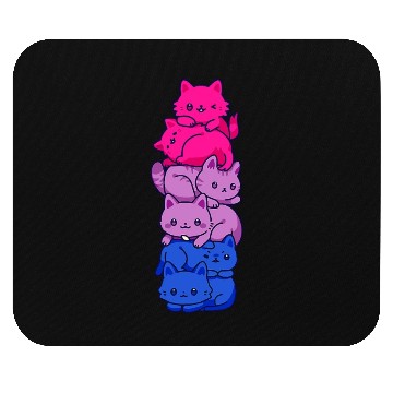 Discover Bi Pride Cat LGBT Bisexual Flag Cute Kawaii Cats Mouse Pads