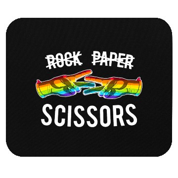 Discover Rock Paper Scissors Lesbian Pride Rainbow LGBT Mouse Pads