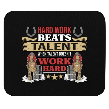 Discover Barrel Racing Hard Work Beats Talent Horse Racing Mouse Pads