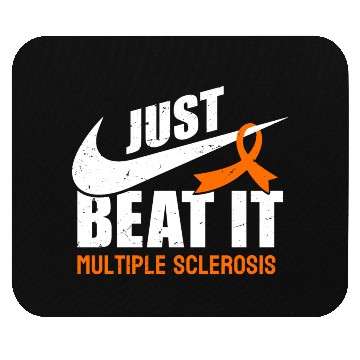 Discover Beat Multiple Sclerosis Awareness Orange Ribbon Mouse Pads