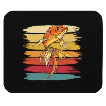 Discover Vintage Goldfish Carp Japan Aquarium Gold Fish Mouse Pads