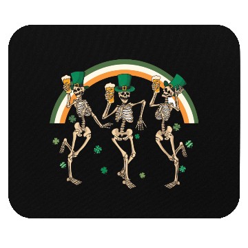 Discover skeleton patricks day dancing Mouse Pads