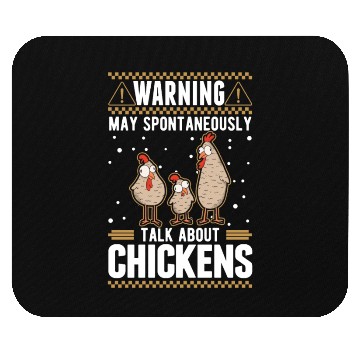 Discover Warning Chickens Farmer Chicken Mouse Pads