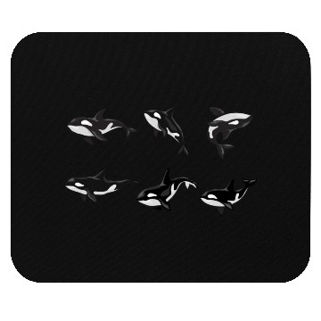 Discover King Orca, Ruler of the Seas Mouse Pads
