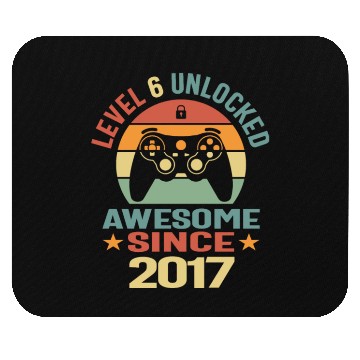 Discover Level 6 Unlocked Awesome 2017 Video Gamer 6th Mouse Pads