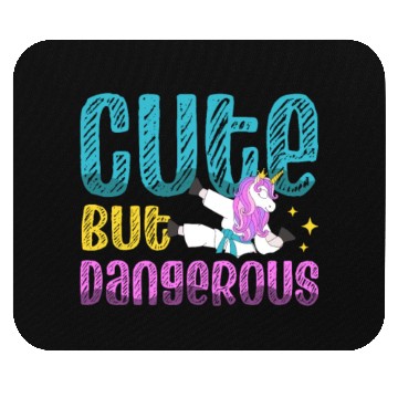 Discover Cute But Dangerous Karate Coach Unicorn Lover Mouse Pads