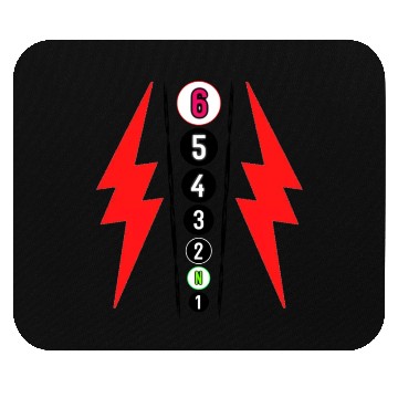 Discover RED LIGHTNING BOLT MOTORCYCLE SHIFT PATTERN Mouse Pads