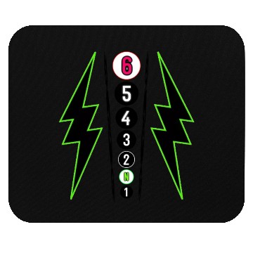 Discover GREEN LIGHTNING BOLT MOTORCYCLE SHIFT PATTERN Mouse Pads