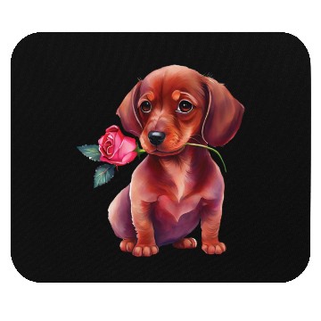 Discover Valentines Day Romantic Dachshund Mouse Pads