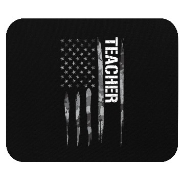 Discover Teacher - American Flag Mouse Pads