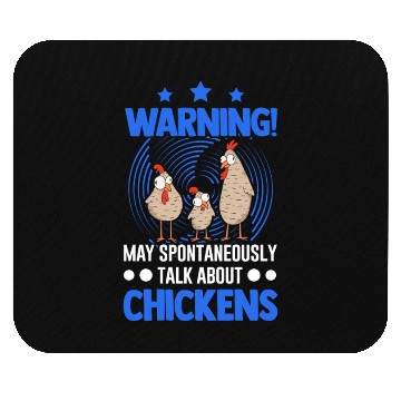 Discover Warning Chickens Farmer Chicken Mouse Pads