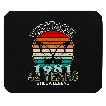 Discover Retro Birthday Year Vintage 1981 Mouse Pads