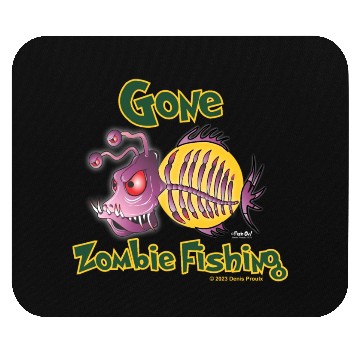 Discover Ghoulish Zombie Fish Cartoon Design Mouse Pads