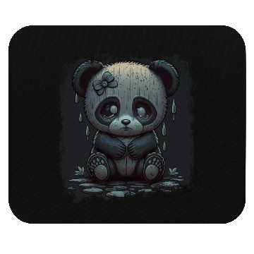 Discover cute sad panda Mouse Pads