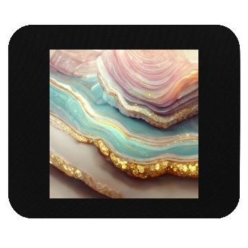 Discover Pastel Agate Geode Stone Mouse Pads