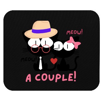 Discover sweet couple cats for valentine gift Mouse Pads