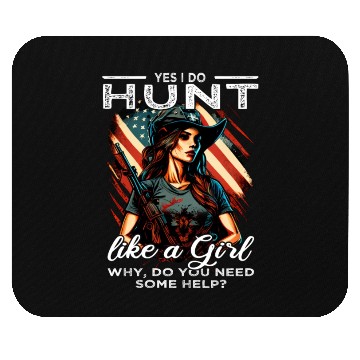 Discover Buck Deer Hunting and American Flage Mouse Pads
