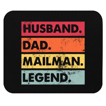 Discover Husband Dad Mailman Legend Funny Postal Workerdadg Mouse Pads