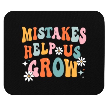 Discover Groovy Growth Mindset Positive Retro Teacher Back Mouse Pads