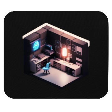 Discover Cubic Room Print - Unique and Modern Home Decor Mouse Pads