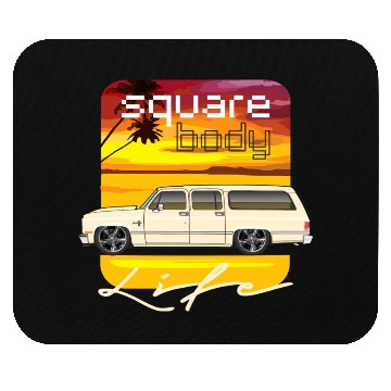 Discover square Santa Fe Tan Mouse Pads