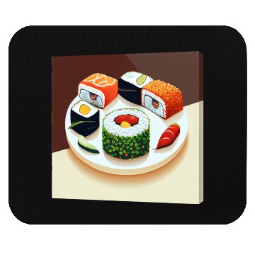 Discover Beautiful Sushi Painting Mouse Pads