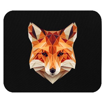 Discover Fox Polygon Wild Animal Lover Wildlife Zookeeper Mouse Pads