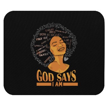 Discover African American Girl God Says I Am Black Pride Mouse Pads