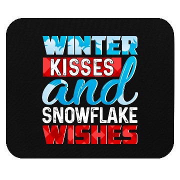Discover Winter Kisses And Snowflake Wishes Mouse Pads