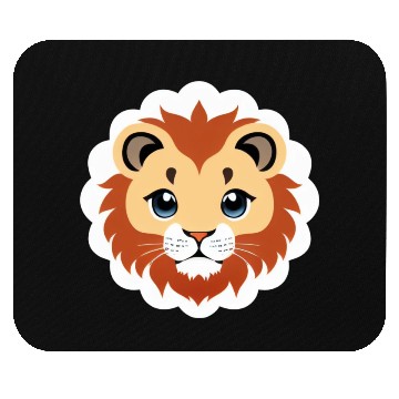Discover Royal Cartoon Lion - King of the Jungle 19 Mouse Pads