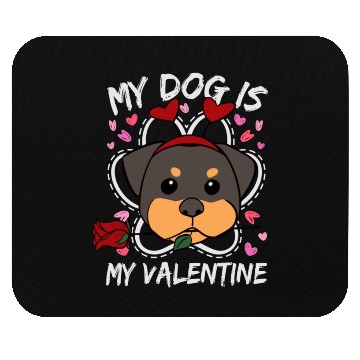 Discover My Dog Is My Valentine Mouse Pads