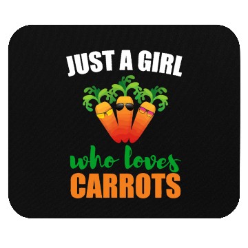 Discover Just A Girl Who Loves Carrots Funny Vegetable Love Mouse Pads