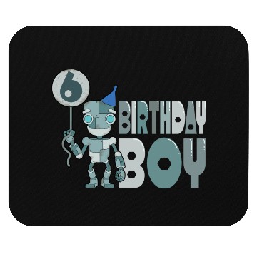 Discover Birthday Boy 6 Years Old Mouse Pads