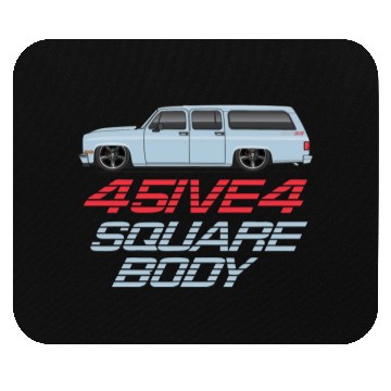 Discover square Light Blue Mouse Pads