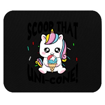 Discover Rainbow Cute Unicorn Ice Cream Lover Mythical Mouse Pads