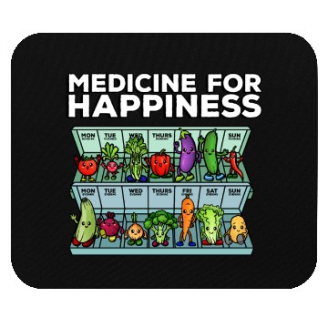 Discover Medicine For Happiness Vegetable Dose Daily Mouse Pads