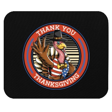 Discover Thanksgiving Us Flag Mouse Pads