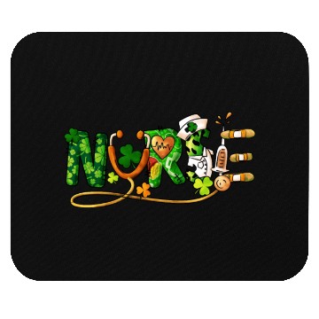 Discover Scrub Top One Lucky Nurse St Patricks Day Mouse Pads
