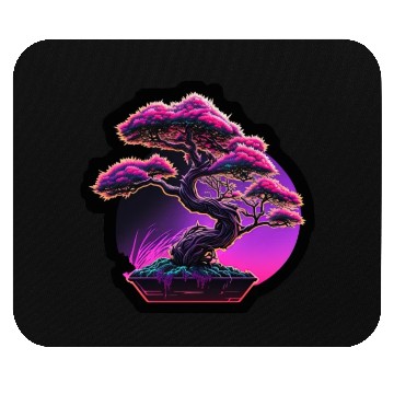 Discover Synthwave Bonsai Tree Mouse Pads