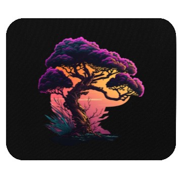 Discover Synthwave Bonsai Tree Mouse Pads