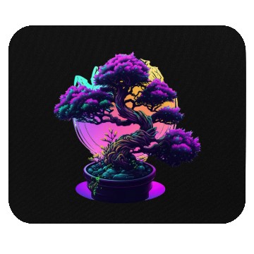 Discover Synthwave Bonsai Tree Mouse Pads