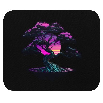 Discover Synthwave Bonsai Tree Mouse Pads