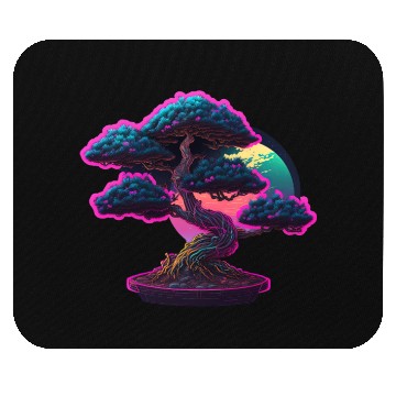 Discover Synthwave Bonsai Tree Mouse Pads
