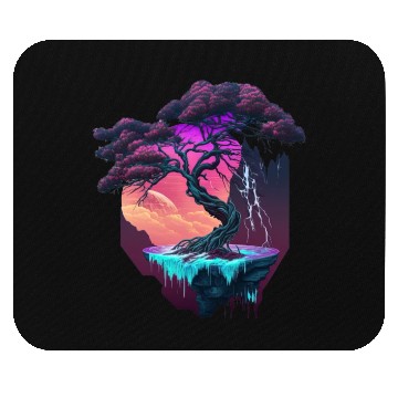 Discover Synthwave Bonsai Tree Mouse Pads