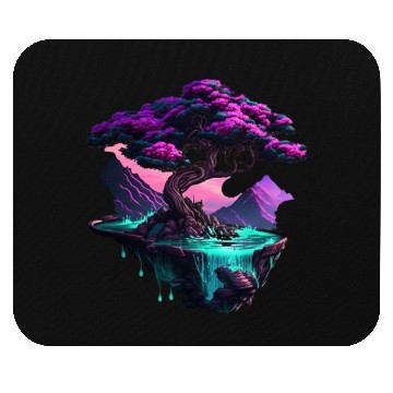 Discover Synthwave Bonsai Tree Mouse Pads