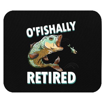 Discover Ofishally Retired Fishing Retro Retirement Fishing Mouse Pads