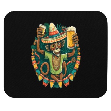 Discover Funny Spider Monkey Lover Mexican Spider Monkey Mouse Pads