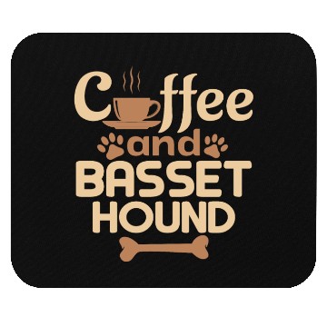 Discover coffe and basset hound Mouse Pads