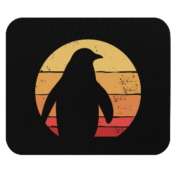 Discover Retro Penguin Silhouette Mouse Pads
