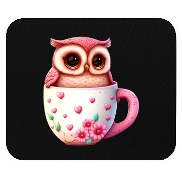 Discover Owl Animal Cute Wild Bird Zoo Forest Nature Child Mouse Pads
